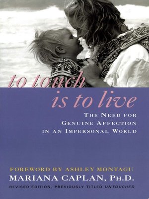 cover image of To Touch Is to live